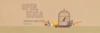 Ptica posmatra brown vintage-botanical