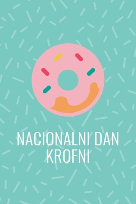 Dan nacionalnih krofni blue modern-simple