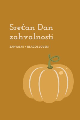 Zahvalni i blagosloveni brown whimsical-line