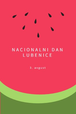 Dan nacionalnog lubenice pink modern-simple