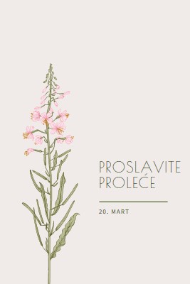 Proslavite proleće white vintage-botanical