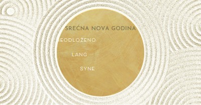 Srećna Nova godina (auld lang syne) white modern-simple