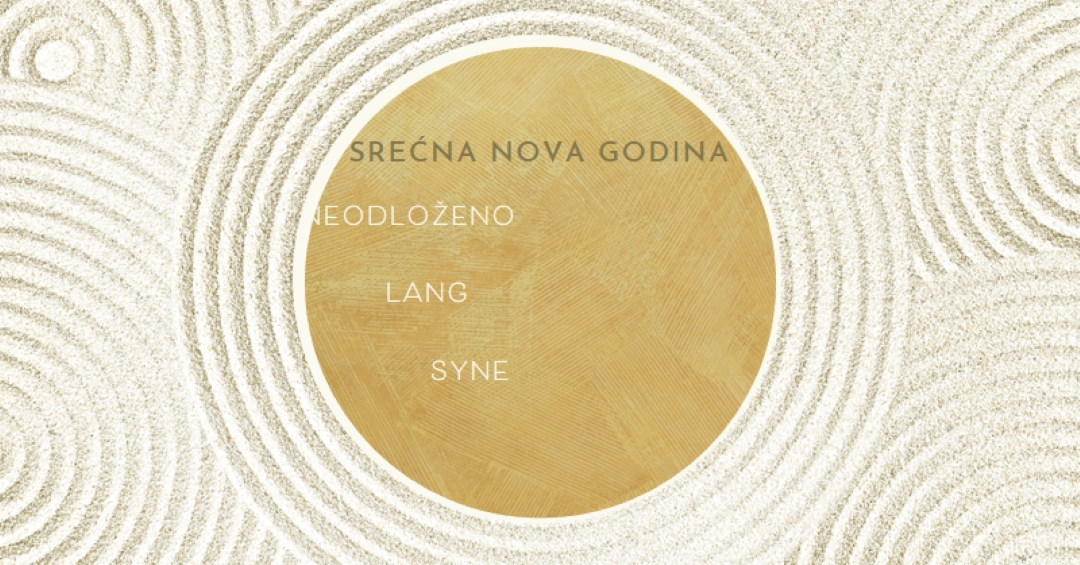 Srećna Nova godina (auld lang syne) white modern-simple