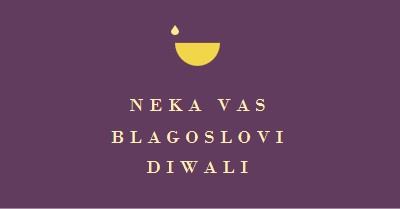 Blagoslovi za Diwali purple modern-simple