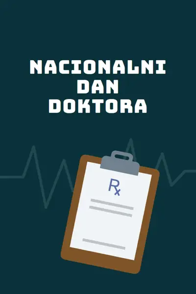 Danas je Nacionalni dan doktora blue modern-simple