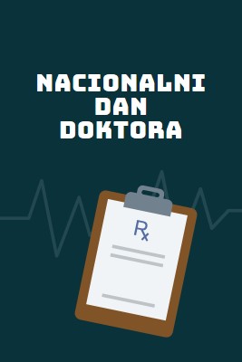 Danas je Nacionalni dan doktora blue modern-simple