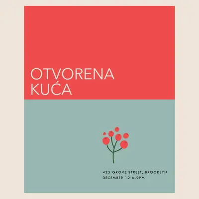 Artsy otvorena kuća red modern-simple