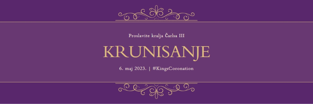 Kraljevska objava purple modern-simple