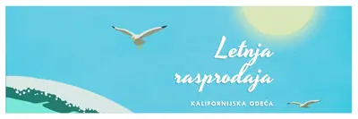 Objava o letnjoj rasprodaji blue vintage-retro