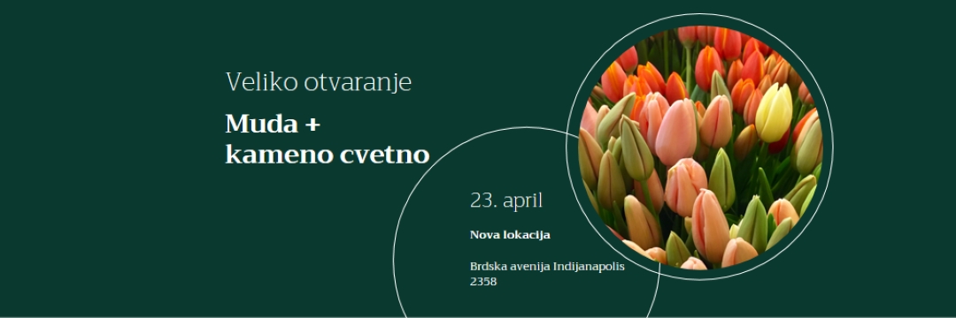 Sveukupno otvaranje cvetnog butika green modern-simple