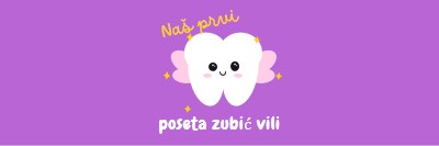 Prva poseta zubić vili purple whimsical-color-block