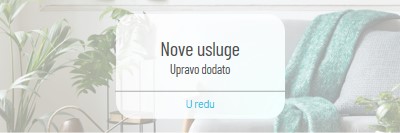 Obaveštenje o usluzi white modern-simple