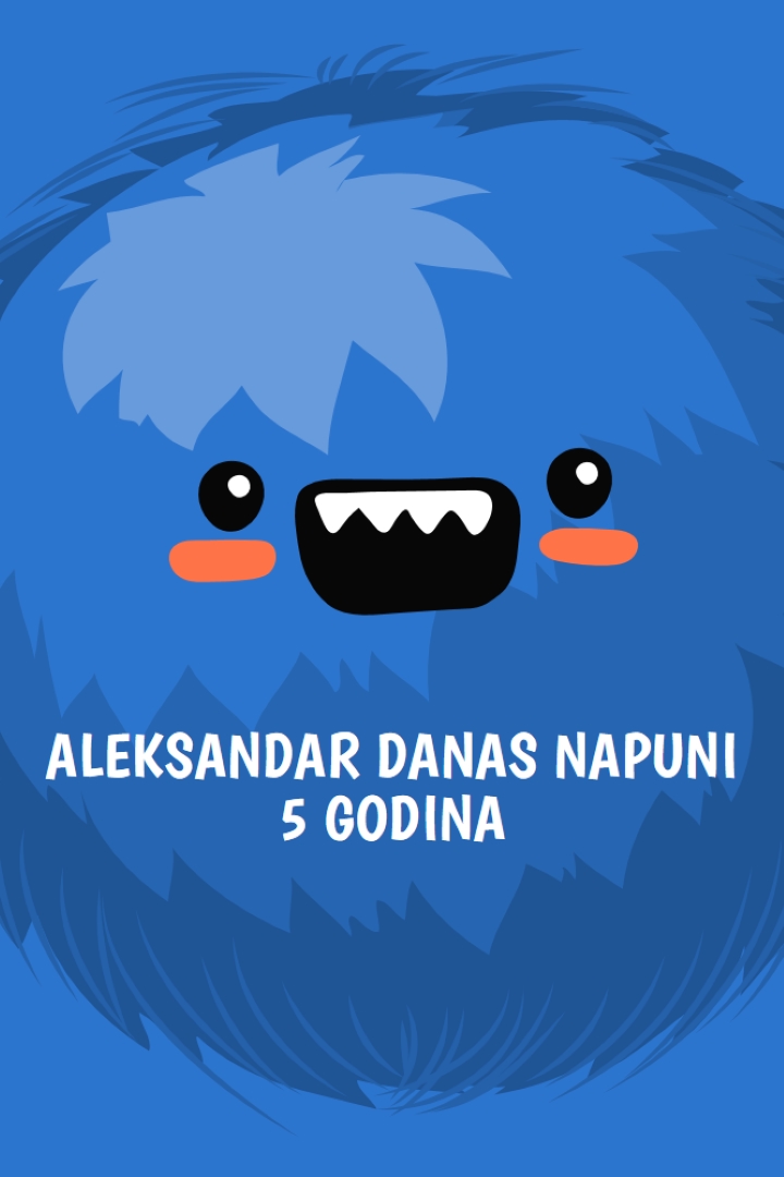 Malo čudovište preokreće pet blue whimsical-color-block