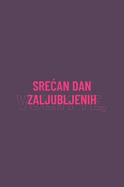 Volim te, Ljubavi. purple modern-bold