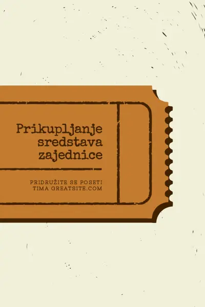 Veliki tiket brown vintage-retro