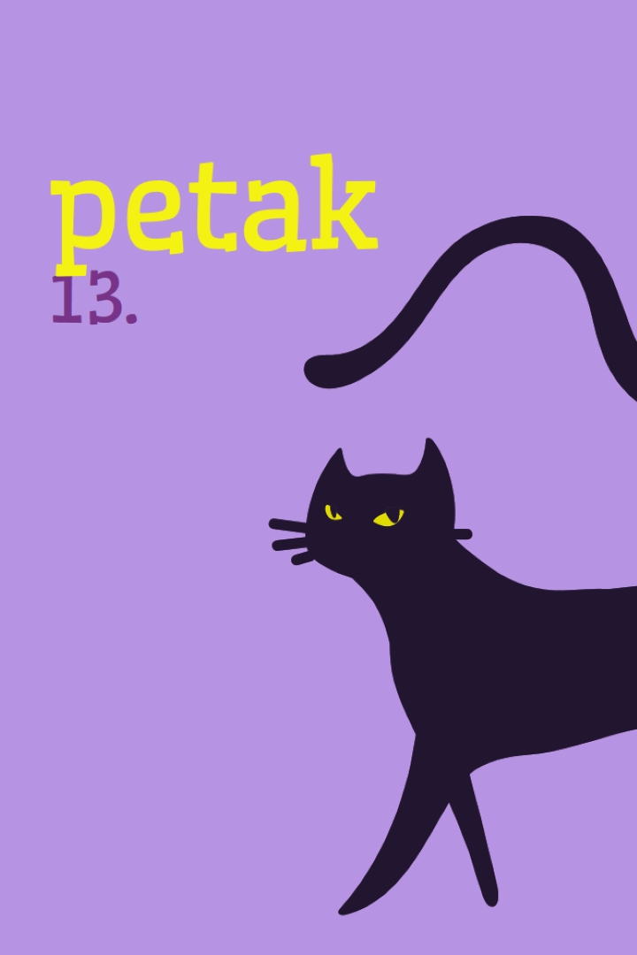 petak, trinaest purple organic-simple
