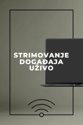 Strimovanje događaja uživo gray modern-bold