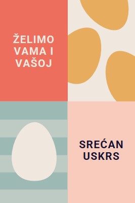 Srećan Uskrs vama i vašem orange modern-color-block