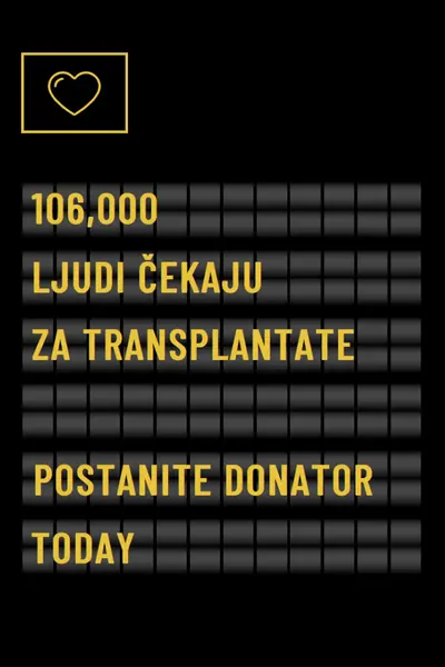 Postanite donator organa danas black modern-bold