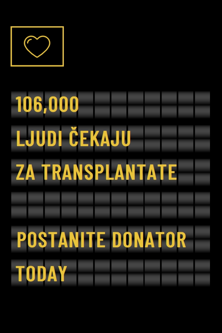Postanite donator organa danas black modern-bold