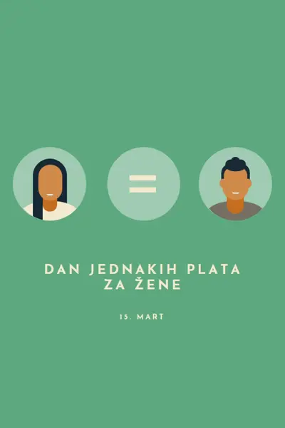 Danas je dan za jednaku platu green modern-color-block