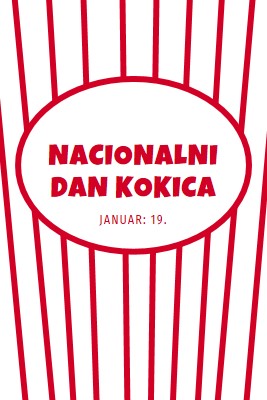 Nacionalni dan kokica white whimsical-line