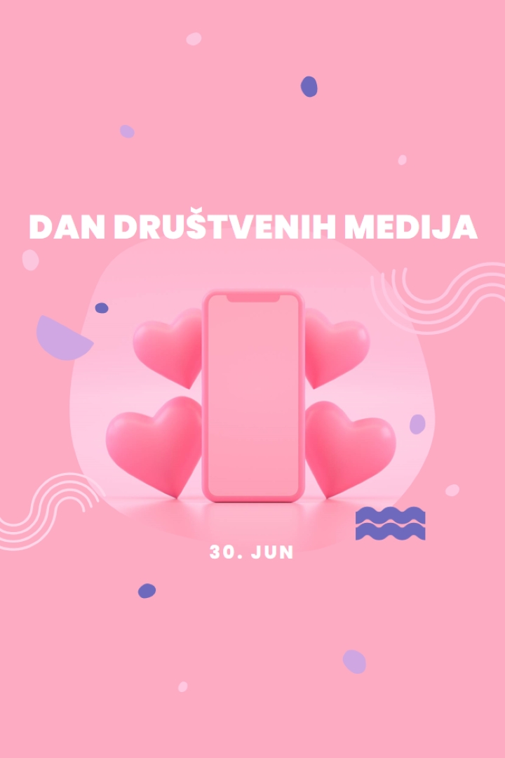 Srca i pratioci pink modern-bold