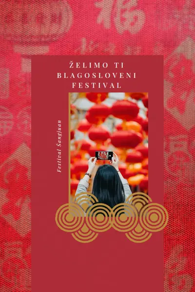 Srećan festival fenjeraša red modern-simple