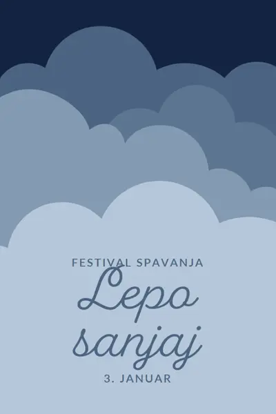 Sanjate samo o više sna blue whimsical-color-block