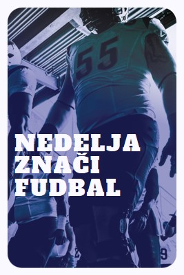 Nedelja znači fudbal purple modern-bold