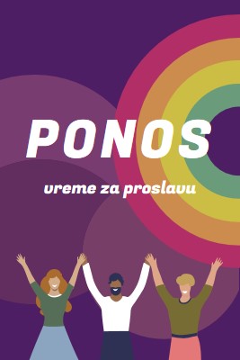 Proslavljanje ponosa purple modern-bold