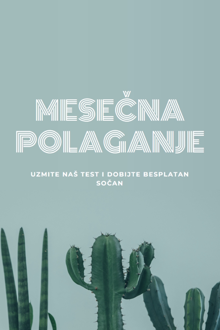 Mesečni test za polaganje green modern-simple