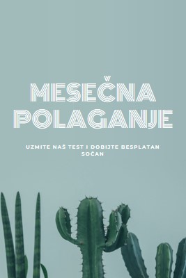 Mesečni test za polaganje green modern-simple