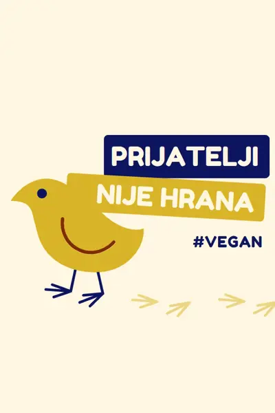 Prijatelji, a ne hrana yellow whimsical-color-block