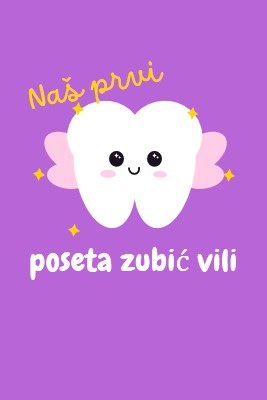 Prva poseta zubić vili purple whimsical-color-block