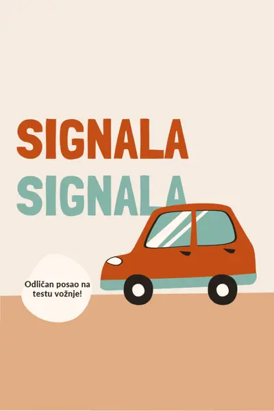 Zvučni signal! orange whimsical-color-block