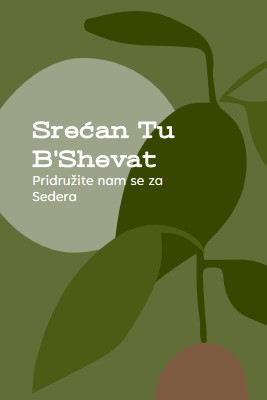 Srećan Tu B'Shevat green organic-simple