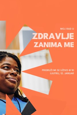 Heroj zdravstvene zaštite orange modern-bold