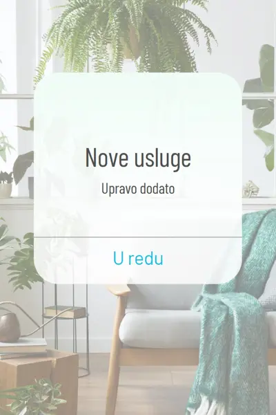 Obaveštenje o usluzi white modern-simple
