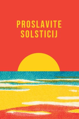 Proslavite solsticij red vintage-retro