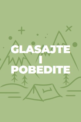 Glasajte i pobedite green whimsical-line