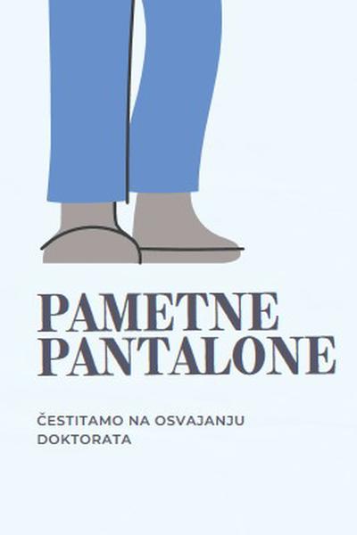 Pametne pantalone blue modern-color-block