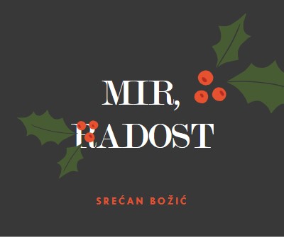 Mir, ljubav, radost gray modern-simple