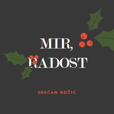 Mir, ljubav, radost gray modern-simple