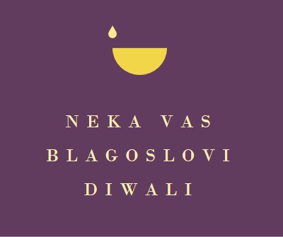 Blagoslovi za Diwali purple modern-simple