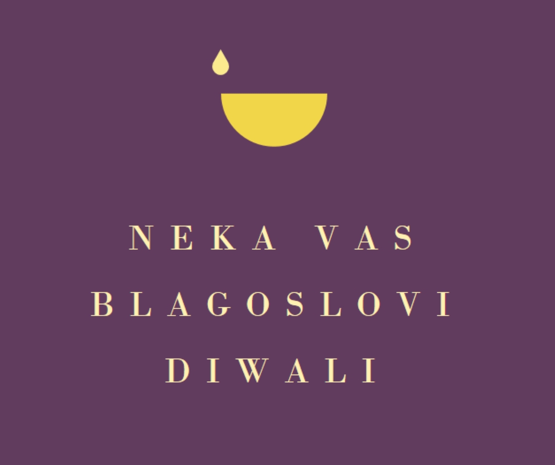 Blagoslovi za Diwali purple modern-simple