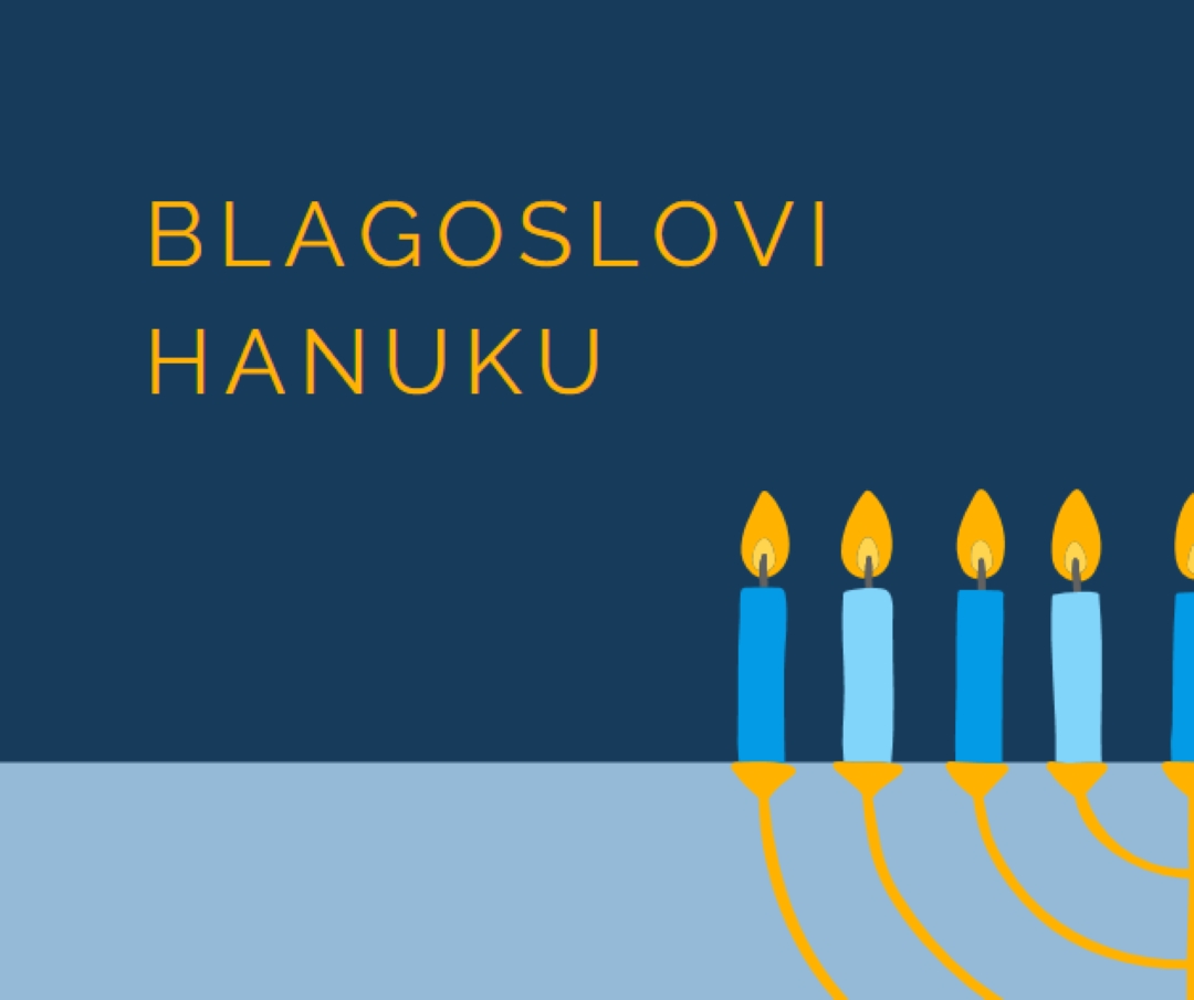 Blagoslovena Hanuka blue modern-simple