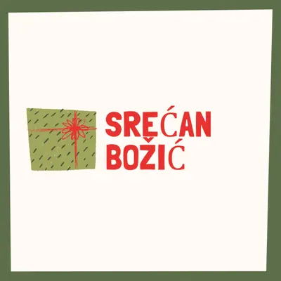 Srećan Božićni poklon white whimsical-color-block