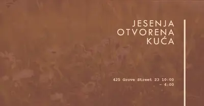 Jesenja otvorena kuća brown modern-simple