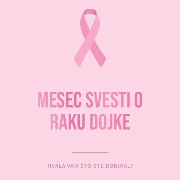 Mesec svesti o raku dojke pink modern-simple